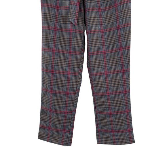 2/$30 Altar'd State Plaid Print Waist Tie High Waisted Cropped Trouser Pants - Picture 4 of 10
